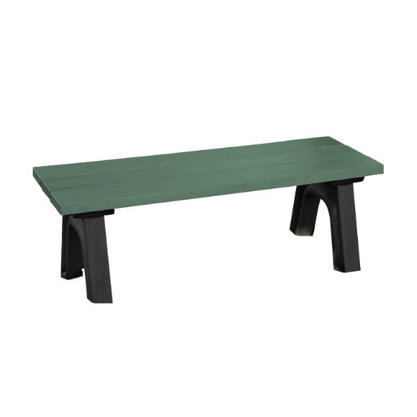 Traditional Recycled Plastic Bench without Back