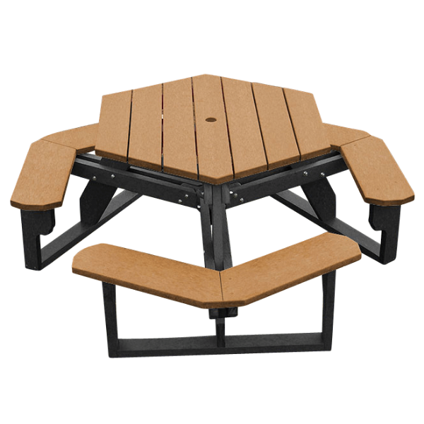 Economizer Hexagonal Recycled Plastic Picnic Table