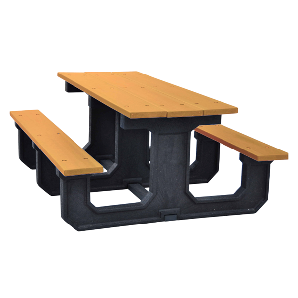6 Ft. Recycled Plastic "Walk Thru" Style Picnic Table