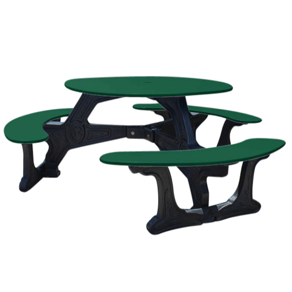 Bodega Style Recycled Plastic Round Table - 155 lbs. 