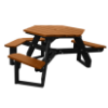 Open Hexagon Universal Access Recycled Plastic Table