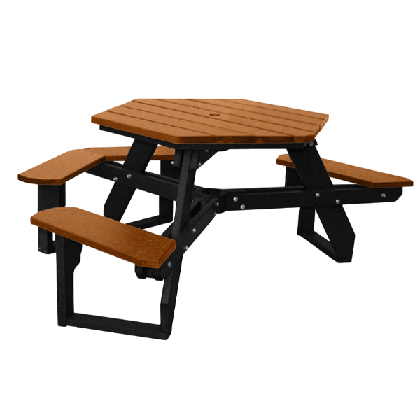 Open Hexagon Universal Access Recycled Plastic Table