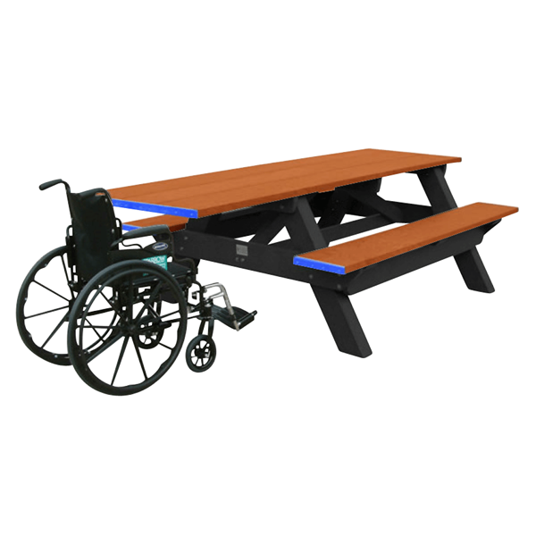 Single ADA Recycled Plastic Picnic Table