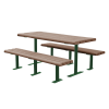 8 Ft. Park Scapes Recycled Plastic Picnic Table With Steel Frame