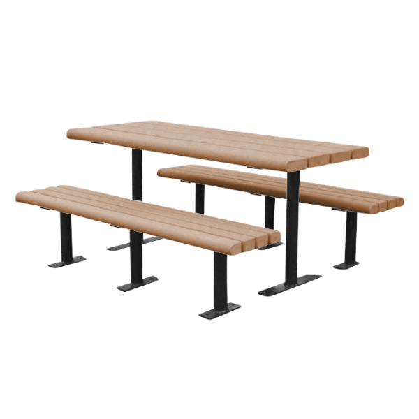 Park Scapes Recycled Plastic Picnic Table With Steel Frame