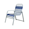 Destin Vinyl Strap Wide Arm Commercial Chair Powder-Coated Aluminum Stackable