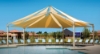 Multi-Level Custom Sail Shade Structure With Powder Coated Steel Frame