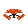 RHINO 46" Octagon Thermoplastic Polyolefin Coated Pedastal Picnic Table - Quick Ship