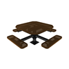 Elite Series 46" Octagon Thermoplastic Polyethylene Coated Pedestal Picnic Table - Quick Ship - 317 lbs.
