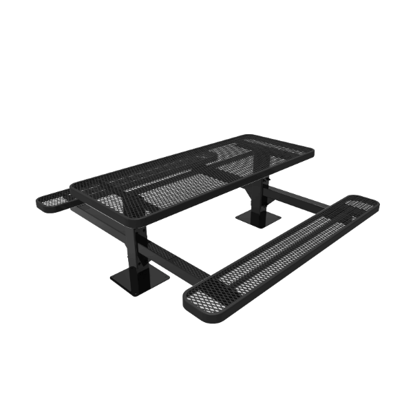 Elite Series 6 ft. Thermoplastic Polyethylene Coated Double Pedestal Picnic Table - Quick Ship - 277 lbs.