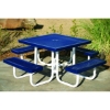 46" Regal Square Polyethylene Coated Metal Picnic Table
