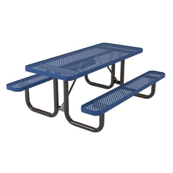 Ultra Leisure Perforated Style Polyethylene Coated Steel Picnic Table	