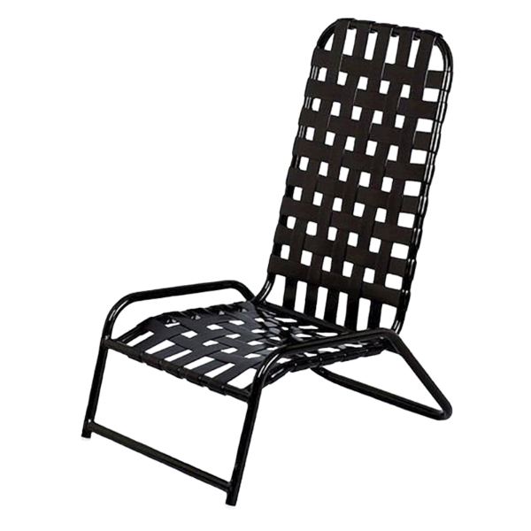 Daytona Cross Weave Vinyl Strap Commercial High-Back Sand Chair