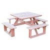 44" Square Walk-In Wooden Picnic Table