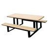 6 Ft. Mission Park Recycled Plastic Picnic Table with Steel Frame