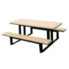 6 Ft. Mission Park Recycled Plastic Picnic Table with Steel Frame