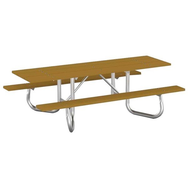 ADA Portable 8 Ft. Recycled Plastic Picnic Table with Steel Frame