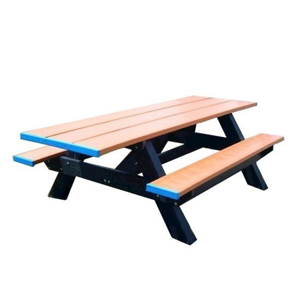 Double ADA Recycled Plastic Picnic Table, 8ft