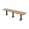 Park Scapes Recycled Plastic Flat Backless Bench With Steel Frame