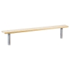 Stationary Wooden Backless Sport Bench with Galvanized Steel Frame - 6 or 8 ft.