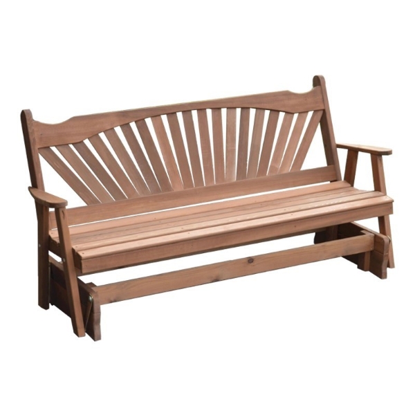 Fanback Wooden Glider Bench