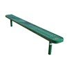 RHINO 8 Ft. Thermoplastic Polyolefin Coated Pedestal Bench Without Back