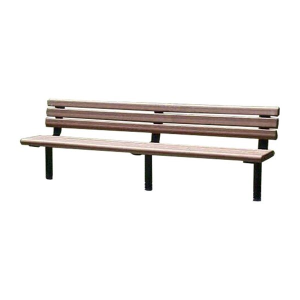 Park Scapes Recycled Plastic Bench With Armless Steel Frame