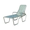 Sanibel Basketweave Full-Body Vinyl Strap Chaise Lounge with Powder-Coated Aluminum Frame- 24 lbs.