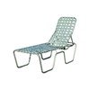 Sanibel Basketweave Vinyl Strap Chaise Lounge with Powder-Coated Aluminum Frame - 24 lbs.