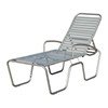 Sanibel Full-Body Vinyl Strap Chaise Lounge with Powder-Coated Aluminum Frame - 27 lbs.