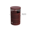 32-Gallon Vertical Strap Trash Receptacle with Steel Slats