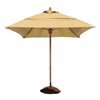 	Commercial Umbrellas Augusta Style 7.5 Foot Square Diameter Market Umbrella. One Piece Simulated Wood Pole. Marine Grade Fabric Top.