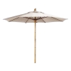 	8 Ft. Bambusa Octagonal Fiberglass Ribbed Market Umbrella With One Piece Aluminum Simulated Bamboo Pole And Marine Grade Fabric