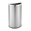 	8 Gallon Precision Half Moon Stainless Steel Trash Receptacle - 11 lbs.