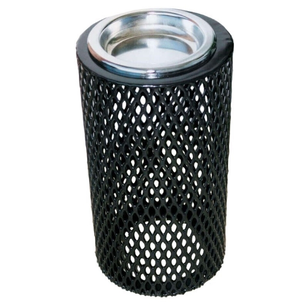 	11" Round Plastic Coated Expanded Steel Ash Urn
