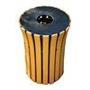 	33 Gallon Round Flare Recycled Plastic Trash Receptacle