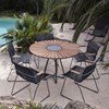 Ledge Lounger Round Bamboo Playnk Dining Table - 43" or 59"