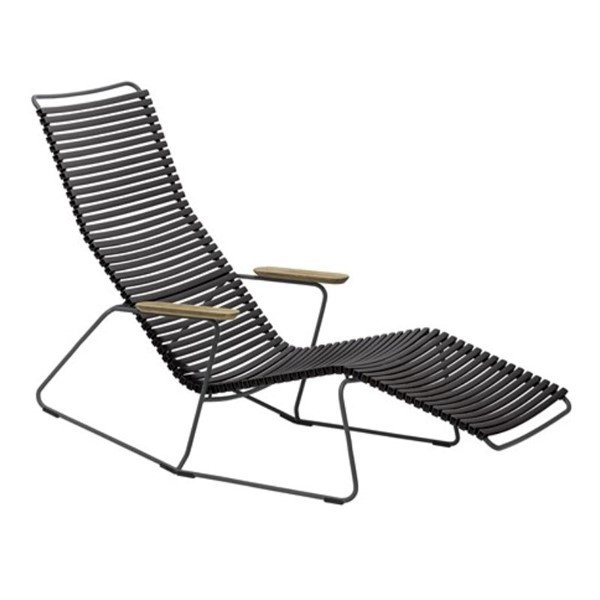 Ledge Lounger Playnk Chaise Lounge with Bamboo Armrests and Resin Slats - 30 lbs.