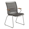 Ledge Lounger Playnk Dining Chair with Powder-Coated Steel Frame and Bamboo Armrests - 18 lbs.