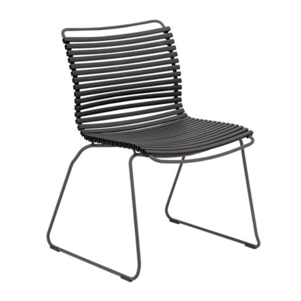 Ledge Lounger Playnk Dining Side Chair with Resin Slats and Powder-Coated Steel Frame - 16 lbs.