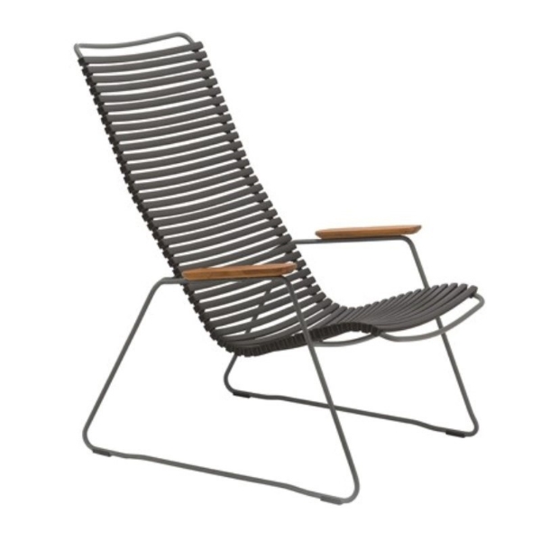 Ledge Lounger Playnk Lounge Chair with Powder-Coated Steel Frame and Bamboo Armrests - 24 lbs.