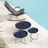 Ledge Lounger Round Playnk Side Table with Powder-Coated Steel