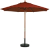 	7 Ft. Square Wooden Market Umbrella with Outdura Marine Grade Fabric