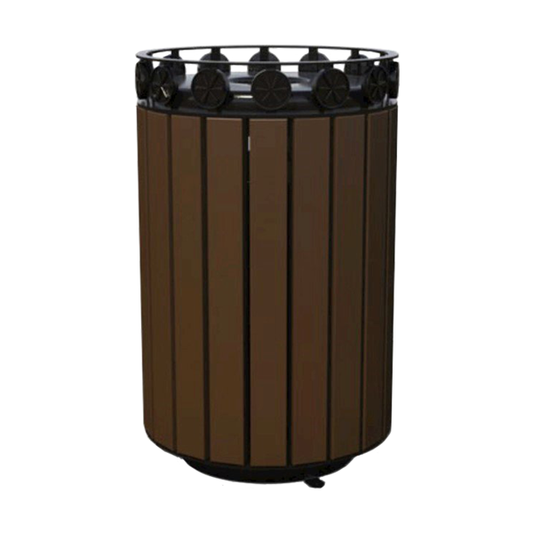 	Cascades 32 Gallon Recycled Plastic Trash Receptacle