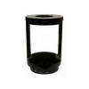 55-Gallon Lookout Trash Receptacle with Transparent Panels - 90 lbs.