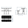 Social Distancing Outdoor Classroom Desk with Thermoplastic Finish