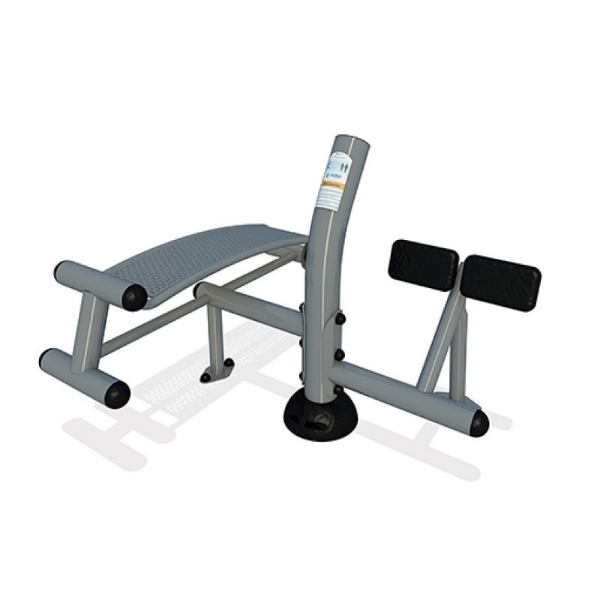 Sit-Up Back Extension Station for Public Parks - Footing, Surface, and In-Ground Mounting