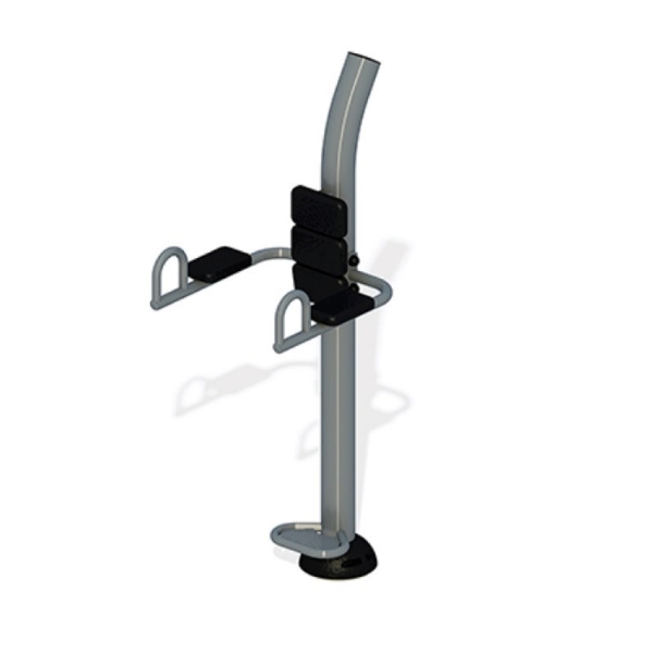 Captain's Chair Leg Raise Station for Public Parks - Footing, Surface, and In-Ground Mounting