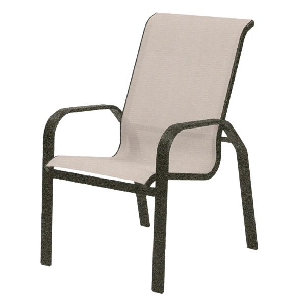 	Maya Sling Hi-Back Dining Chair with Powder-Coated Aluminum Frame - 14 lbs.