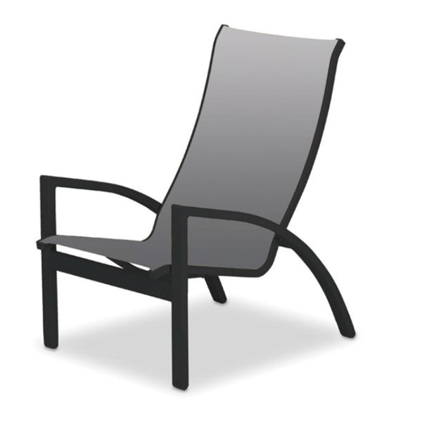 Kendall Sling Chat Height Chair with Stackable Powder-Coated Aluminum Frame - 12 lbs.
